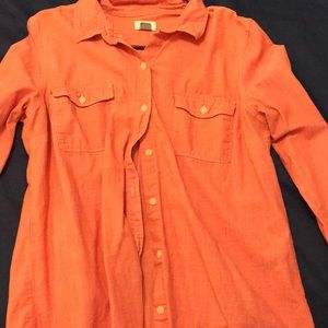 Coral button down